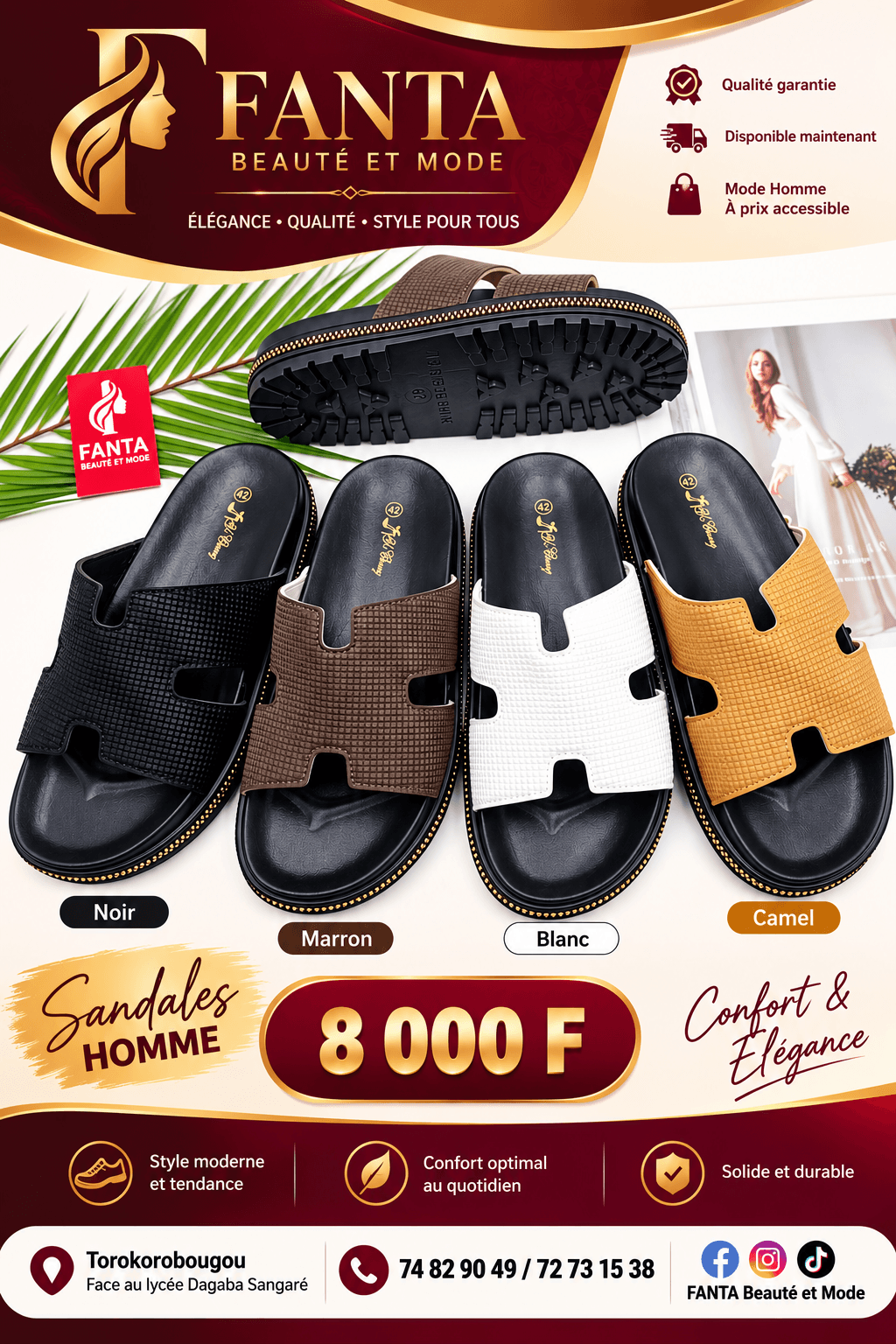 Sandales Homme – Modèle Élégant